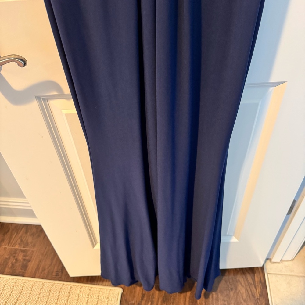 JS Boutique Navy Blue Jewel beaded cap sleeve gown | size 4 - Picture 5 of 9